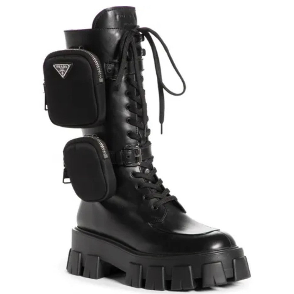 Prada Monolith Leather Hight Boot